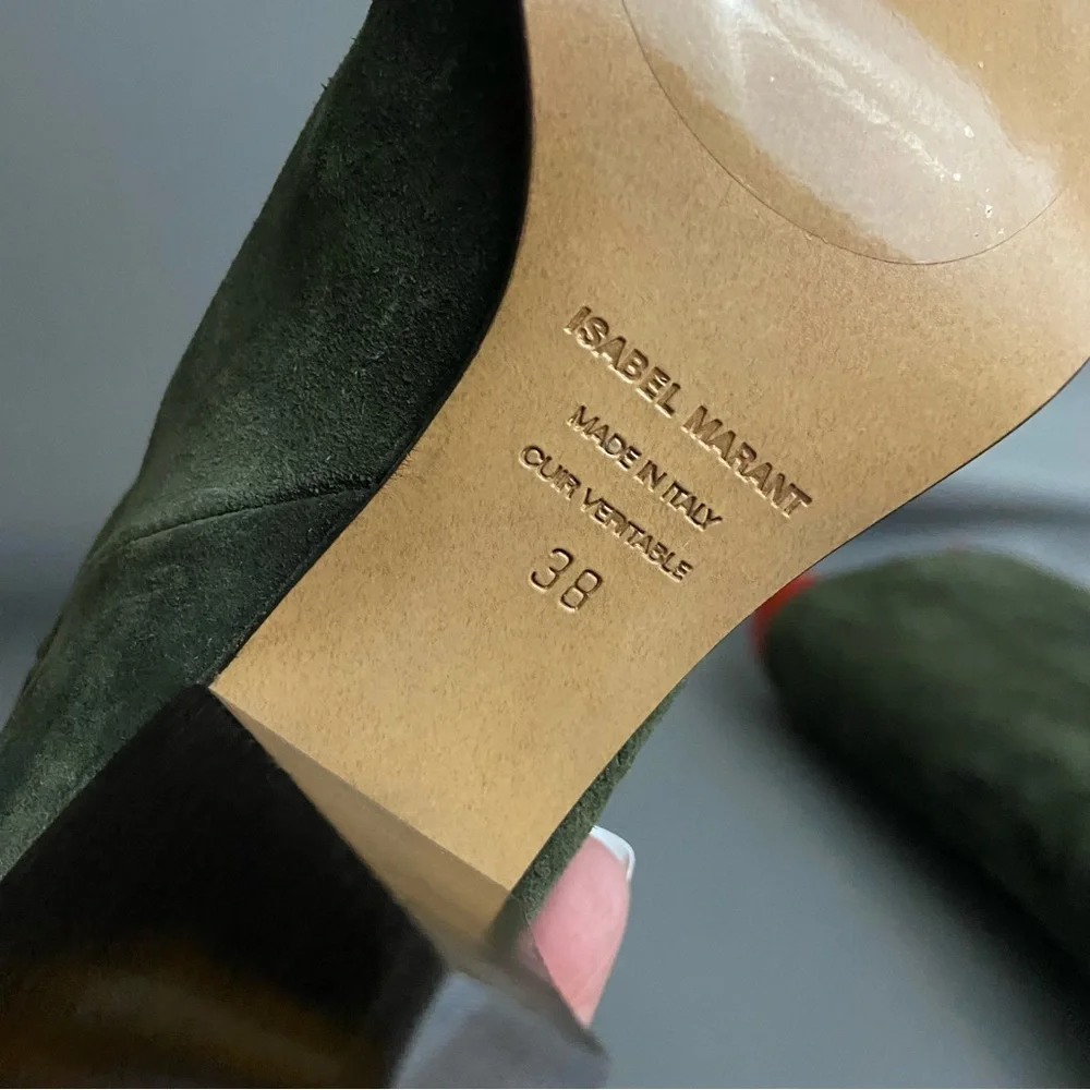 Isabel Marant - Rouxy Suede Boot Olive Green EXCELLENT condition - Sz 38 - Picture 9 of 13